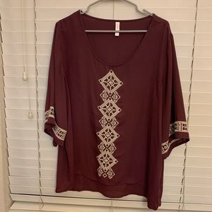 Plum blouse from Target. XXL